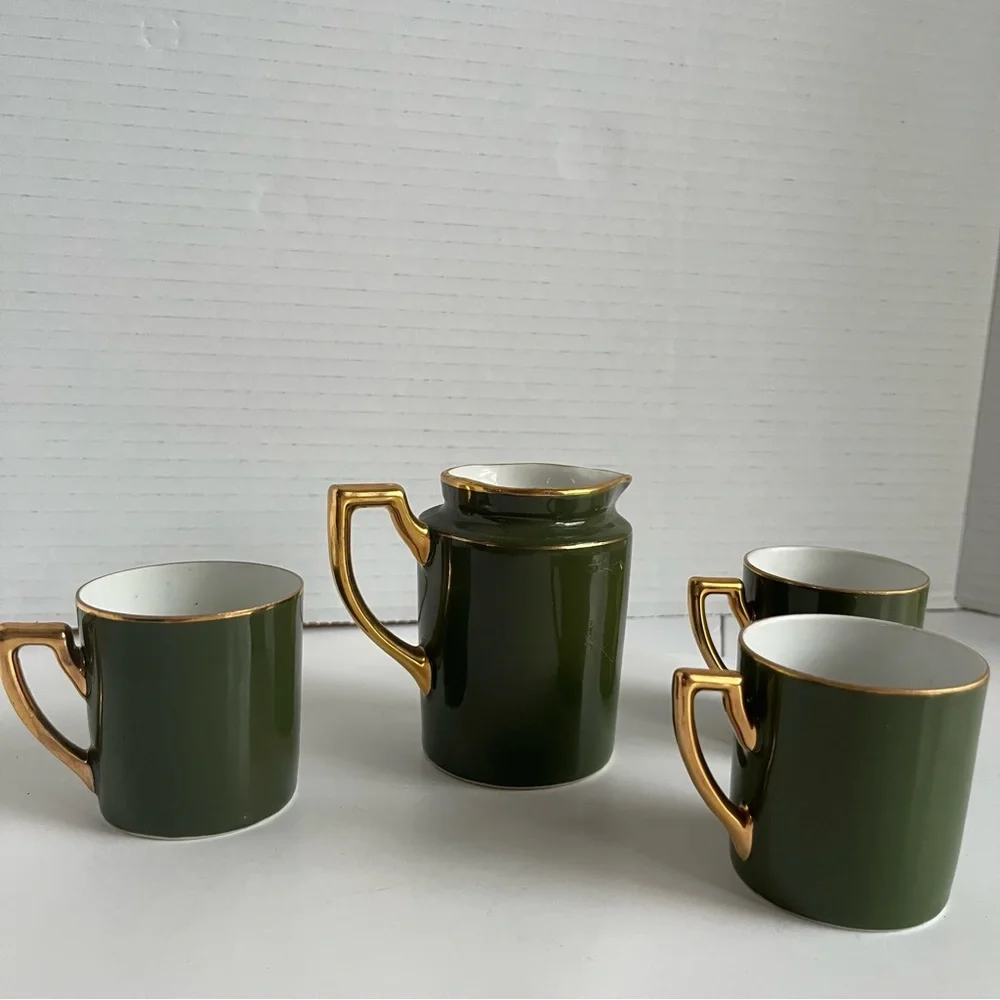 Vintage Art Deco Porzellanfabrik Walkure German Porcelain Creamer cups